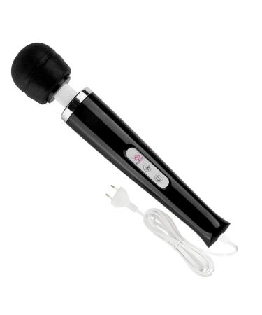 MarieLove Magic Wand 2.0 massage stick 20 rhythms + 10 intensities powerful massager quiet mains operation (black)