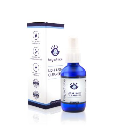 Lid and Lash Cleanser 2oz Glass Bottle Pure Hypochlorous Acid Spray for Soothing Dry Eye Irritation Daily Eyelid & Lash Cleanser 2 fl oz (Pack of 1)