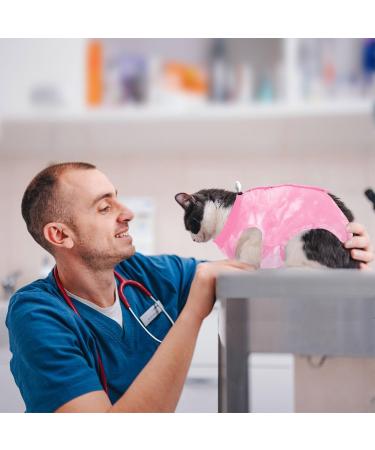 Lianzimau Cat Recovery Suit M Pink - Post Surgery Bodysuit for Cats - Anti Lick & Spay Recovery Clothing - Buy Online on GoSupps.com
