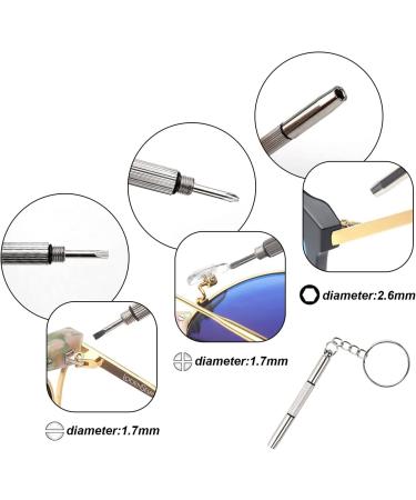 Professional 550-Piece Reading Glasses Repair Set - Screwdrivers Tweezers Multi-Tool Nose Pads & More - Blue Unit Size - Buy Online on GoSupps.com