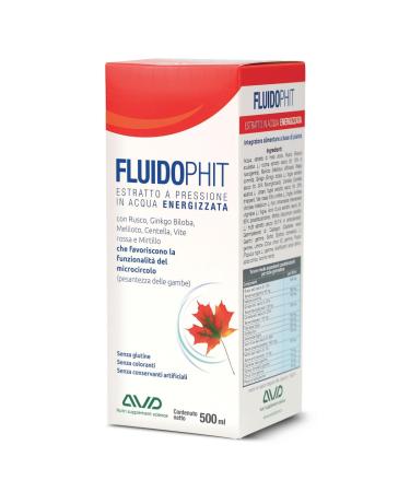 AVD REFORM AVD REFORM | Fluidophit - 500 ml - liquid herbal extract in energized water - microcirculation and light legs - dark glass bottle - Made in Italy