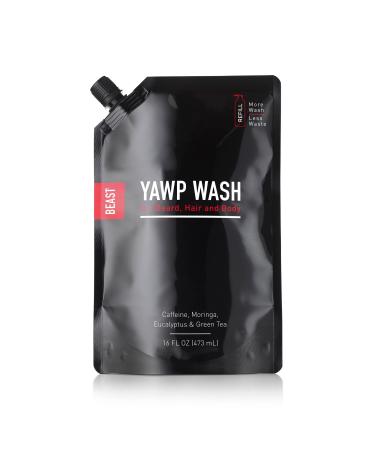 Beast Yawp All-in-1 Wash  Body Hair & Beard Shampoo & Bodywash Refill  16 fl oz (16 oz) 16 Ounce
