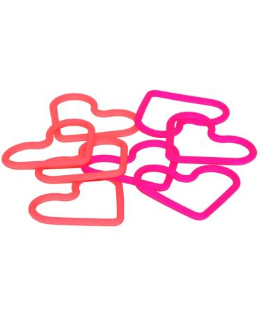Haarlersliebst Silicone Hair Ties - 8 Premium Rubber Heart Hair Accessories in Pink for Men Women & Girls - Ultra Strong Hold & Storage Box Included - Buy Online on GoSupps.com