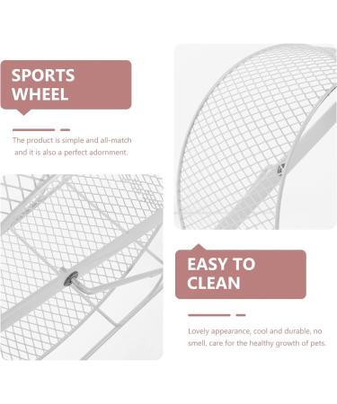 iplusmile Hamster Running Wheel - Chinchilla Sports Wheel for Exercise - Pet Cage Accessories in White - 32X19X36.5CM - Buy Online on GoSupps.com