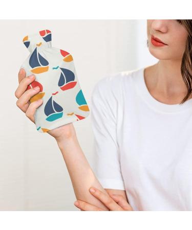 Boat Hot Water Bottle with Plush Cover - Hand Warmer for Adults & Kids | 26.5x15.3cm | International Shipping - Buy Online on GoSupps.com