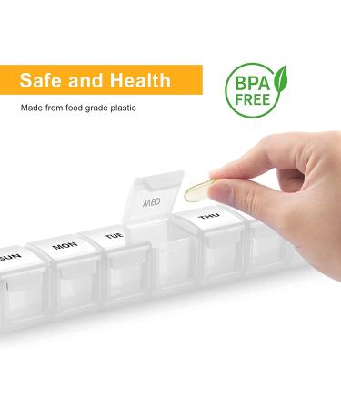 TookMag Extra Large Pill Organizer - 7 Day XL Weekly Pill Box for Vitamins, Fish Oil & Supplements - Buy Online on GoSupps.com