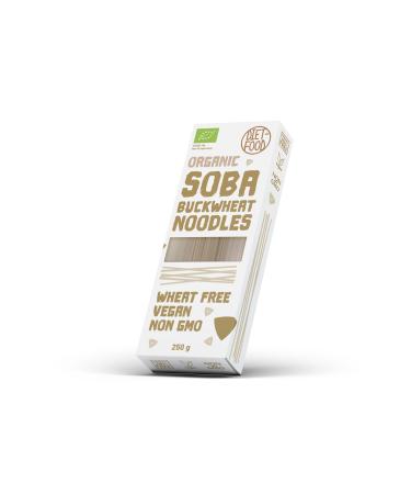 DIET-FOOD Organic Buckwheat Soba Noodles Food Pasta Vegan Gluten Free Lactose Free & Soy Free for Vegetarians & Vegans 250g