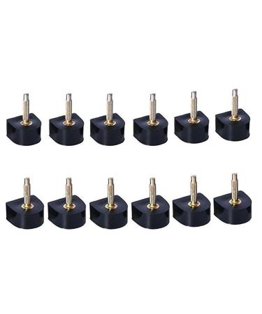 6 Pairs Black Durable U-Shape Heel Tips Replacement High Heel Caps Protectors Shoe Repair Tip Taps Shoes Dowels Non-Slip Size 11 12 13 mm