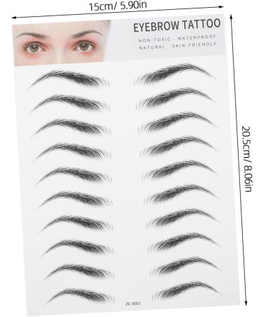 Beavorty Realistic Eyebrow Tattoos 2pcs 3d Eyebrow Stickers Imitation Eyebrow Makeup Eyes Brown Natural Simple Artificial Eyebrow Eyebrow Stencils - Buy Online on GoSupps.com