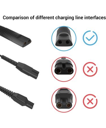 TONXX 12V 400mA Shaver Charger Cable for Braun Series 3/5/7/9 - Compatible with Razor Models 370 3040s 310s 340S 5190cc 5040s 740S 7865cc 9290cc - International Shipping Available - Buy Online on GoSupps.com