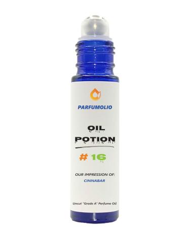 Oil Potion # 16 Inspired by Cinnabar Women's Uncut Grade A Fragrance Body Oil Dupe Concentrated Long Lasting Roll-On 10ml / 0.33 oz