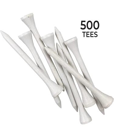 Pride Golf Tee 2-3/4 inch Deluxe Tee 500 Count White - Premium Quality Tees for Golf Enthusiasts - Buy Online on GoSupps.com