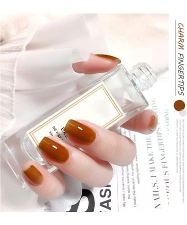 15ml Amber Varnishes Amber Gel Nail Soak Off Tortoiseshell Glass Gel Nail Polish Semi Permanent UV Gel - (Color: 1) - Buy Online on GoSupps.com