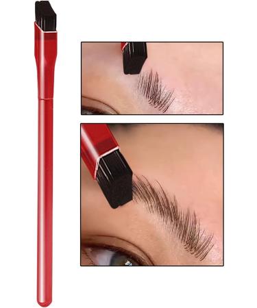 Eyebrow Brush Square Eyebrow Makeup Brush Professional Eyebrow Brush Soft Nylon Bristles Hairline Eyebrow Drawing Tool Wild Eyebrow Brush Eyebrow Beauty Tool for Brow Wax Red - Buy Online on GoSupps.com