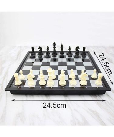 Children 's Thinking Strategy Board Game Chess for Beginners Black and White Chess Pieces for Games Magnetic Foldable Portable Chess Set - Buy Online on GoSupps.com