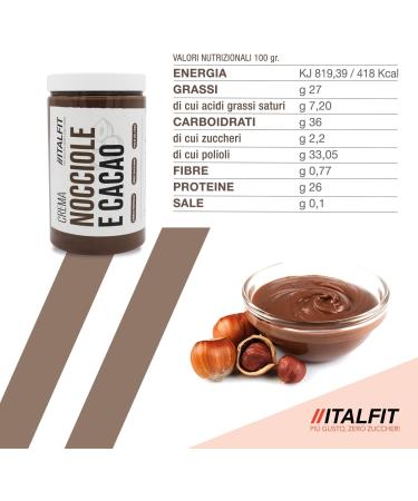Protein spread without added sugar with hazelnuts and cocoa without preservatives or colours gluten or palm oil handmade product of Sicilian origin - Buy Online on GoSupps.com