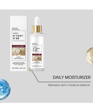 Rice Facial Serum 100 ml rice peeling lotion gentle exfoliatin spot moisturizes and evens skin tone - Buy Online on GoSupps.com