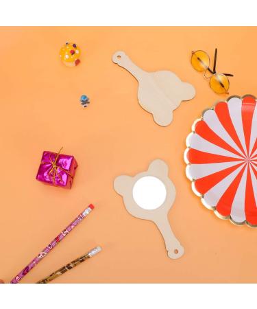 Beavorty 10pcs Crafts Mirrors Handheld Princess Mirror Toy Mini Painting Mirror Birthday Present Diy Wood Mini Mirror Late Handmade Toys Kids Puzzle Unbreakable Child Wooden - Buy Online on GoSupps.com