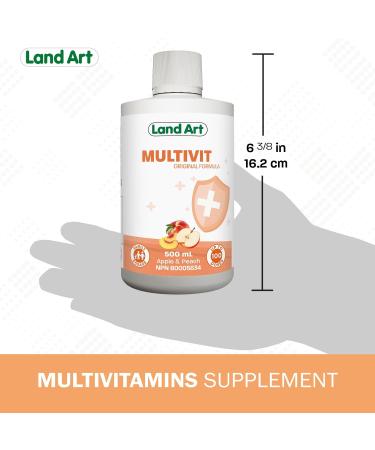 Liquid Multivitamin Natural Formula Get Your Energy Back - for Kids and Adults - Great Tasting Fast Absorption 33 Doses - 500ml Vegetarian GMO-Free Gluten Free No Sugar Added - Made in Canada - Buy Online on GoSupps.com