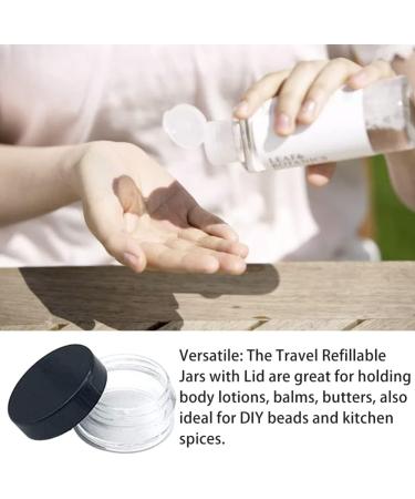 Round Empty Sample Jar Cosmetic Container Jar 3 Gram Travel Empty Sample Jar Round Make Up Refillable Containers - Buy Online on GoSupps.com