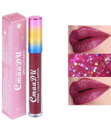 Allbesta Long Lasting Metallic Liquid Lipstick Waterproof Matte Lipgloss Non Stick Cup 04#