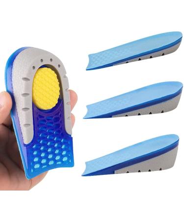 Height Increase Heel Insoles for Men & Women - Gel Lift Inserts for Comfort & Elevation | Invisible Cushion Pads 0.6" Heel Height - Buy Online on GoSupps.com