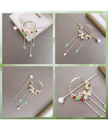 HawZeerLy Chinese Hair Sticks Tassel Chinese Hair Sticks Hanfu Pearl Hair Chopsticks Chinese Hair Jewelry Accessories for Women Girls - Buy Online on GoSupps.com