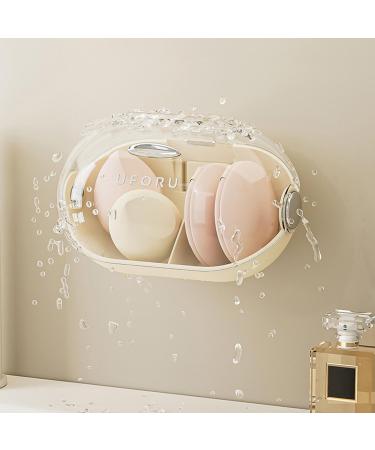 Makeup Sponge Holder Wall Hangings Beauty Egg Holder | Cosmetic Storage Box with Drainage Hole Dustproof and Breathable Display Case Puff Egg Holder - Buy Online on GoSupps.com