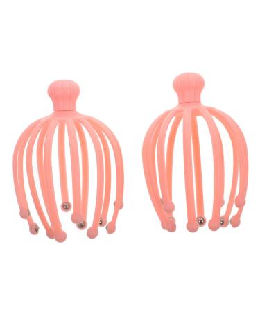 Goohochy 2 STK Head massager Pearls for children Handheld-Klauen-headscarf massager Tuben squeezing key multi-purpose tool cracking scalp tingling combo plastic man