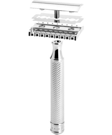 M HLE Traditional Safety Razor Grande | Open Comb | Longer Handle & Sample Blade - Perfect for International Shipping - Buy Online on GoSupps.com