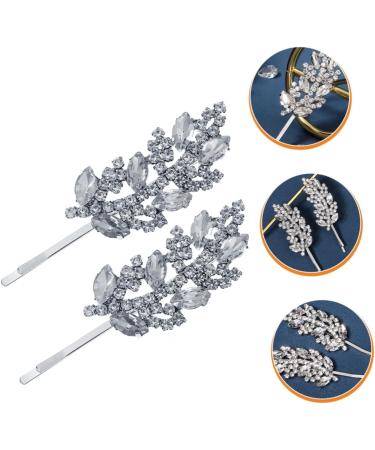 FRCOLOR 5 Pairs Rhinestone Hair Clip Girl Hair Accessories Hair Decorations for Women Rhinestone Bridal Hair Clip Girl Hair Clips Hair Clips for Hair Jewelry Leaf Bride Zinc Alloy - Buy Online on GoSupps.com