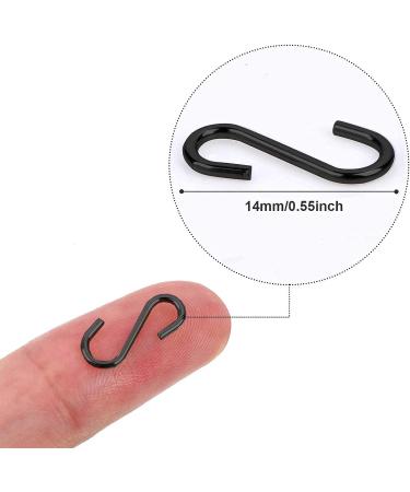 200 Mini S Hooks Connectors with Storage Box - Black S-Shaped Wire Hooks for DIY Crafts and Hanging Jewelry - Buy Online on GoSupps.com