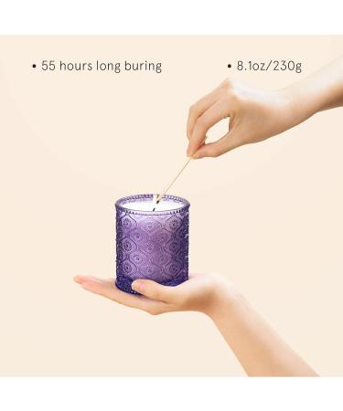 La Jolie Muse Lavender Lilac Scented Candle 8oz - 55 Hour Burn Time, Luxury Natural Soy Wax Candle for Home, Gifts for Women - Buy Online on GoSupps.com