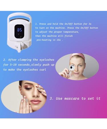 Buy Heated Eyelash Curlers - 3 Heating Modes USB Rechargeable Digital Display - Perfect Long-Lasting Curls | Ideal Mother's Day Gift - Buy Online on GoSupps.com