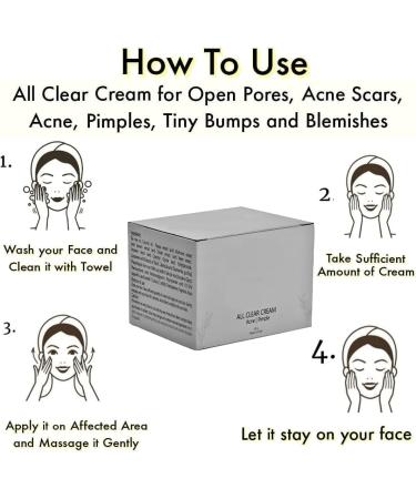  G n rique UK All Clear Cream 50gm for acne scabies acne flakes open pores anti-acne and blemishes - for men and women - Pack of 2. - Buy Online on GoSupps.com