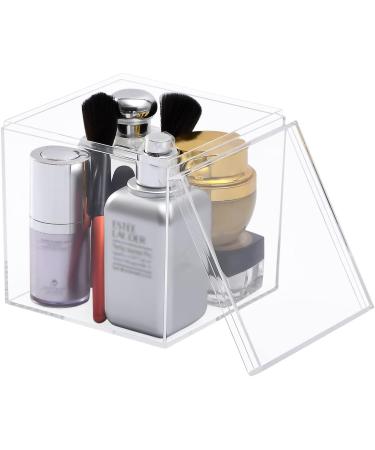 Clear Acrylic Square Cube Box with Lid - 5.9x5.9x5.9 Inches - Plastic Storage Organizer for Candy, Jewelry, Coins, Crafts & Sewing Supplies - Buy Online on GoSupps.com