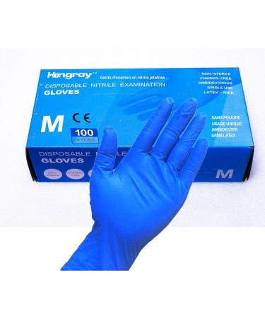 Nitrile Gloves Latex Free Powder free 100 Pcs Per Box (Medium Blue) - Buy Online on GoSupps.com