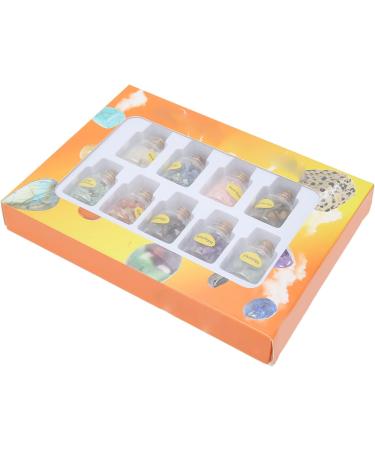 Weikeya Mini Stone Bottles - 9pcs Chip Stone Set Colorful Glass Containers for Decoration | International Shipping Available - Buy Online on GoSupps.com
