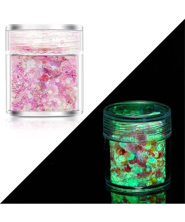 Epoxy Mold Jewelry Glow in The Dark DIY Beauty 24 Colors Nail Art Glitter Luminous Nail Powder Hexagon Sequins Neon Sequins(19) - Buy Online on GoSupps.com