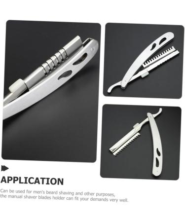 Beaupretty Foldable Razor Holder - Stainless Steel Manual Barber Razor Stand | Rustproof Metal Razor Bracket for Hairdressers - Buy Online on GoSupps.com