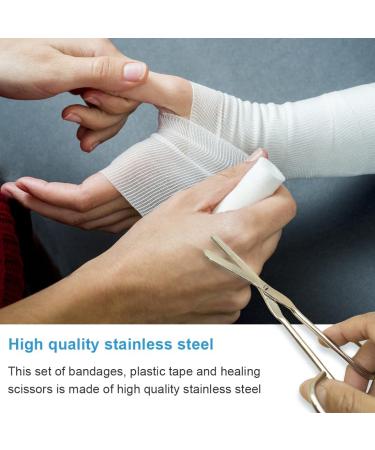 Professional Stainless Steel Bandage Scissors - 2 Pack | Surgical Grade for Stoma Cutting & Medical Supplies - Buy Online on GoSupps.com