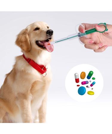 KVBUCC 2pcs Pet Pill Dispenser with 1pc Storage Bag Medication Feeder Pill Syringe Pill Ejector Feeder Tool for Cats Dogs Birds (Green) - Buy Online on GoSupps.com