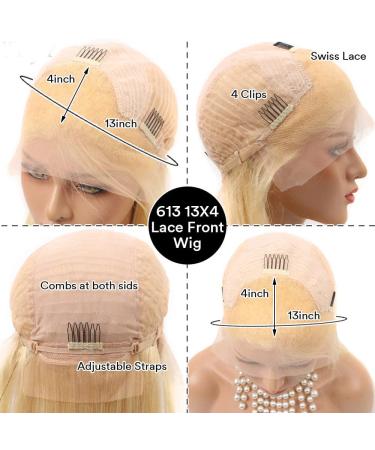 613 Blonde Lace Front Wig 10a Brazilian Body Wave HD Transparent Lace Wig - 20 inch - Buy Online on GoSupps.com