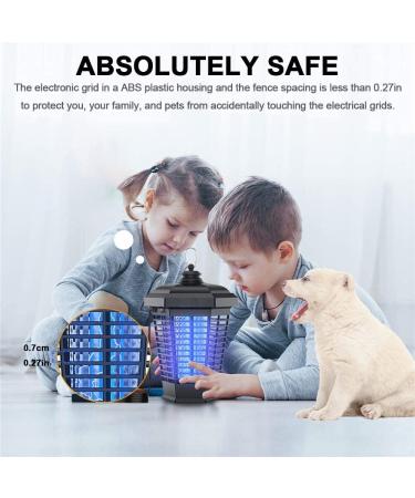 JCHOPE Electric Fly Trap - 4200V Indoor Mosquito Killer for Home, Backyard, Patio - 18W High Powered Fruit Fly and Moth Insect Trap (Black) - Buy Online on GoSupps.com