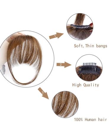 100% Remy Real Hair Clip-In Ponytail with Bangs - Natural Flat Pony Extension in Medium Brown/Blond | VD042A - Buy Online on GoSupps.com