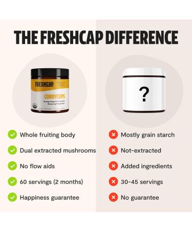 Organic Cordyceps Mushroom Extract Powder - Energy and Endurance Supplement - 60g Real Fruiting Body - No Fillers - Buy Online on GoSupps.com