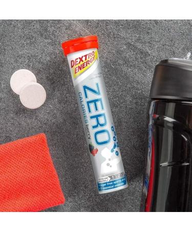 Dextro Energy I Energy Gums Cola + Caffeine I Pocket Size Energy on the Go For active lifestyle+ Dextro Energy Zero Calories I Recovery and Hydration Electrolyte Drink I Zero Effervescent Tablets - Buy Online on GoSupps.com