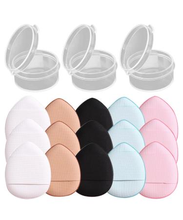 15 Pieces Finger Puff Mini Makeup Puff Foundation Cream Puff Makeup Beauty Tools Great for Foundation Concealer Cream Eye Shadow