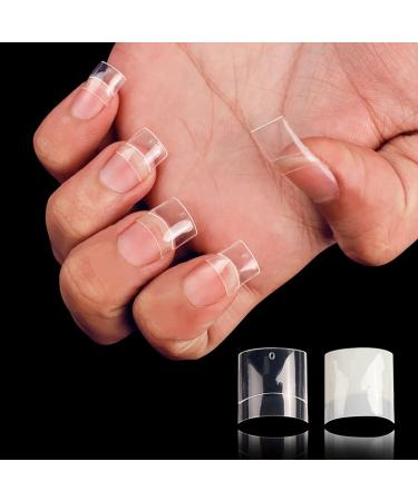 TOEDO French Short Acrylic Nail Tips 1000PCS Half Cover False Nails - Natural Style for DIY Nail Art - Nail Salon Quality - With Storage Box - Buy Online on GoSupps.com