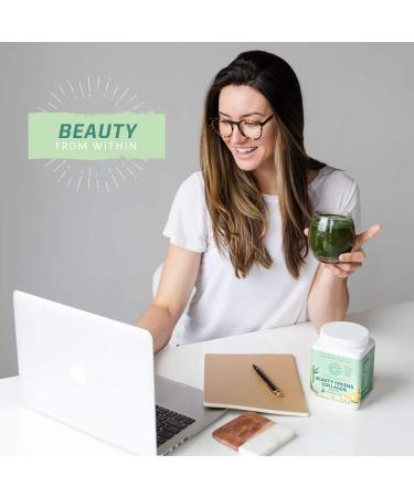 Sunwarrior Beauty Greens Collagen Booster - Pina Colada Flavor (10.58 oz) | Boost Your Skin - Buy Online on GoSupps.com